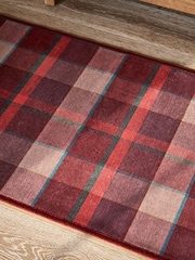 Red Washable Check Runner - Image 3 of 5