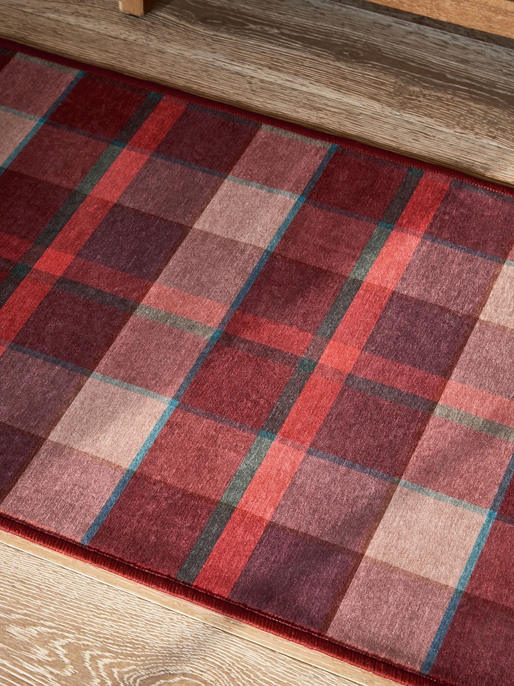 Washable Check Tapis de couloir - Image 3 of 5