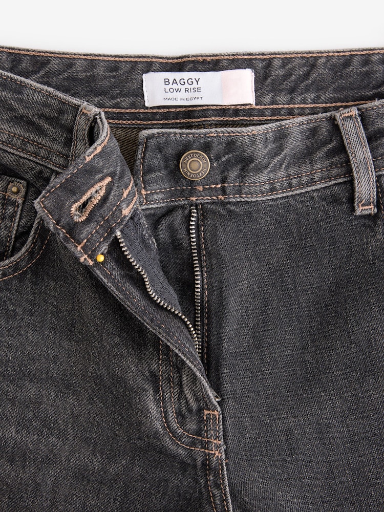 Washed Black Baggy Wide leg Jeans - Image 2 of 5