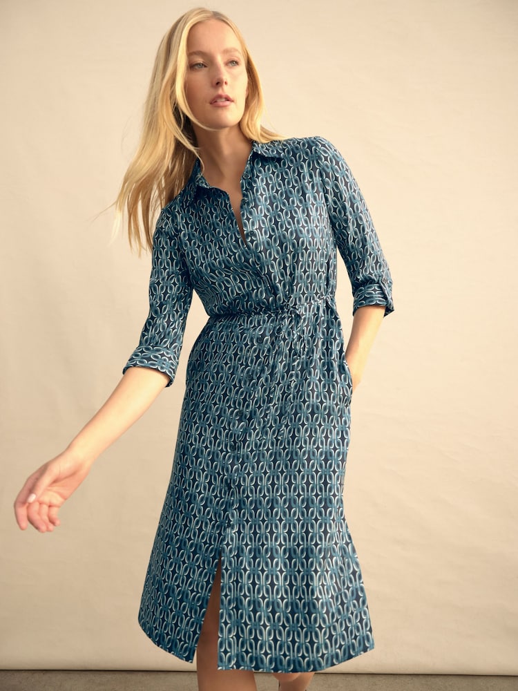 Hobbs Blue Cali Dress - Image 1 of 4 Hobbs Blue Cali Dress - Image 1 of 4