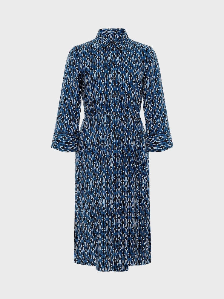 Hobbs Blue Cali Dress - Image 4 of 4 Hobbs Blue Cali Dress - Image 4 of 4