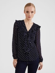 Hobbs Blue Rosana Blouse - Image 1 of 4