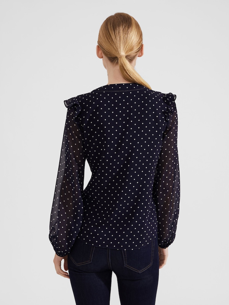 Hobbs Blue Rosana Blouse - Image 2 of 4