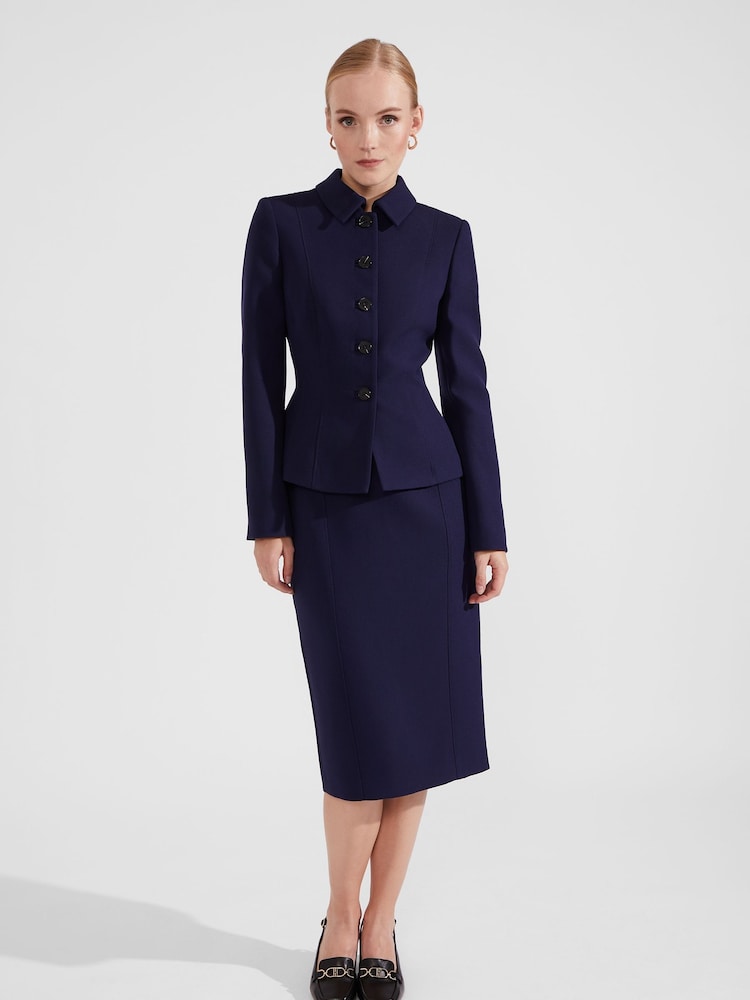 Hobbs Blue Phoebe Jacket - Image 1 of 1 Hobbs Blue Phoebe Jacket - Image 1 of 1