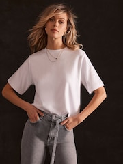 Mint Velvet White Ultimate T-Shirt - Image 1 of 7