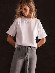 Mint Velvet White Ultimate T-Shirt - Image 3 of 7