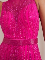 Phase Eight Pink Rowena Beaded Maxi Dress - Image 6 of 7