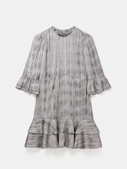 Mint Velvet Grey Mini Ruffle Dress - Image 3 of 4