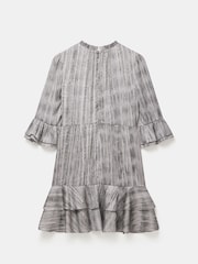 Mint Velvet Grey Mini Ruffle Dress - Image 4 of 4