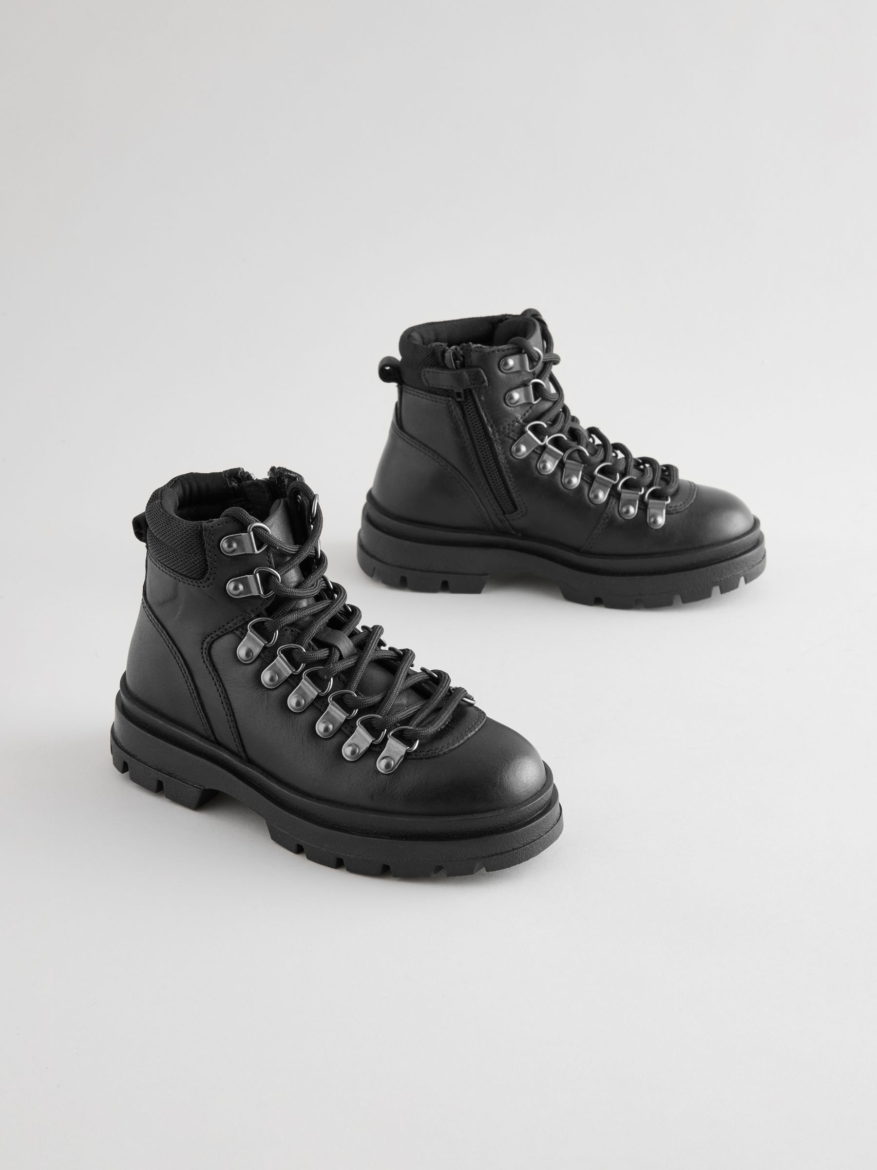 Black lace up hiker boots new arrivals