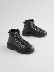 Black Leather Hiker Boots - Image 1 of 7