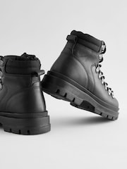 Black Leather Hiker Boots - Image 5 of 7