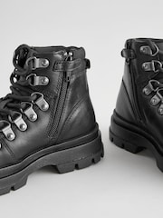 Black Leather Hiker Boots - Image 6 of 7