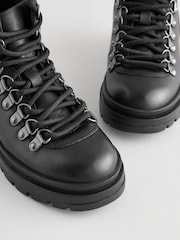Black Leather Hiker Boots - Image 7 of 7