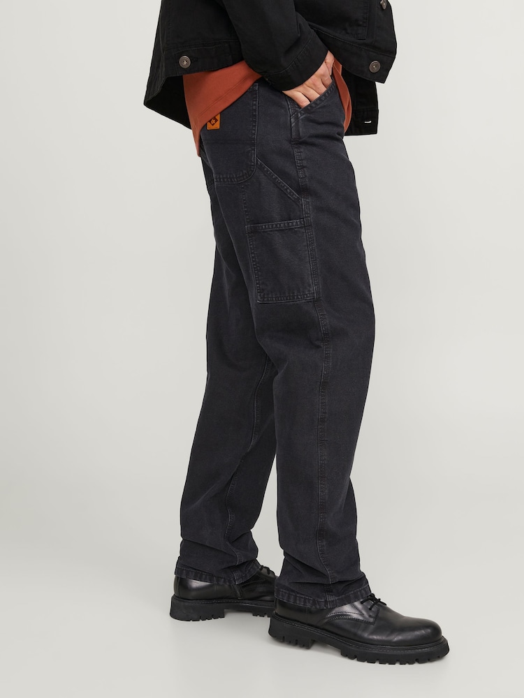 JACK & JONES Black Eddie Loose Fit Jeans - Image 1 of 8