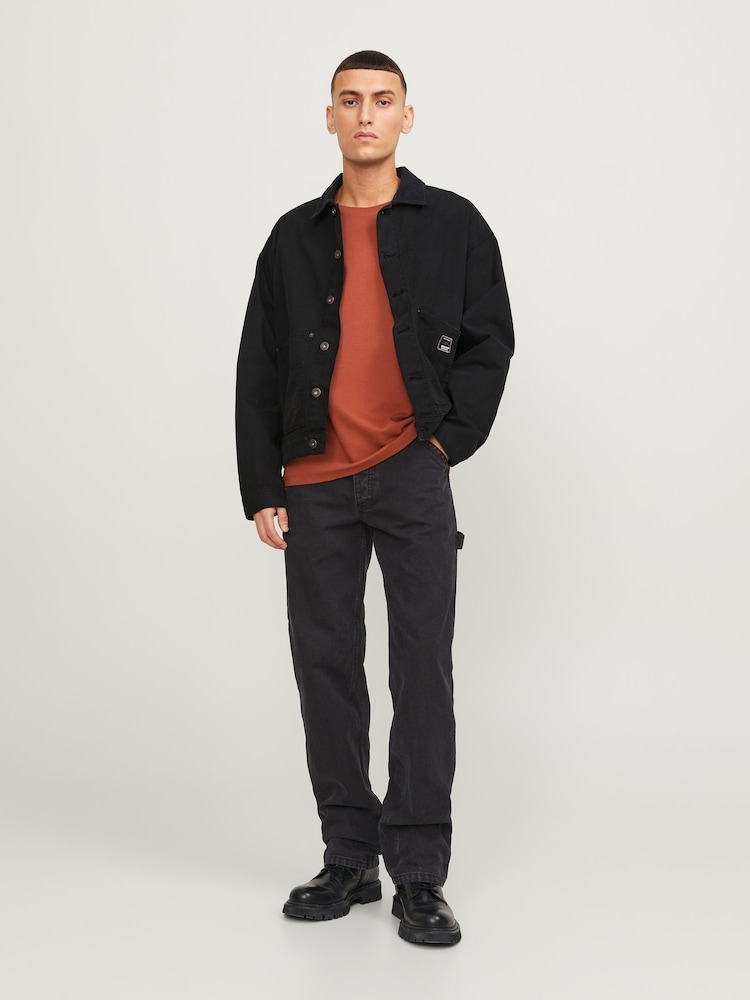 JACK & JONES Black Eddie Loose Fit Jeans - Image 2 of 8