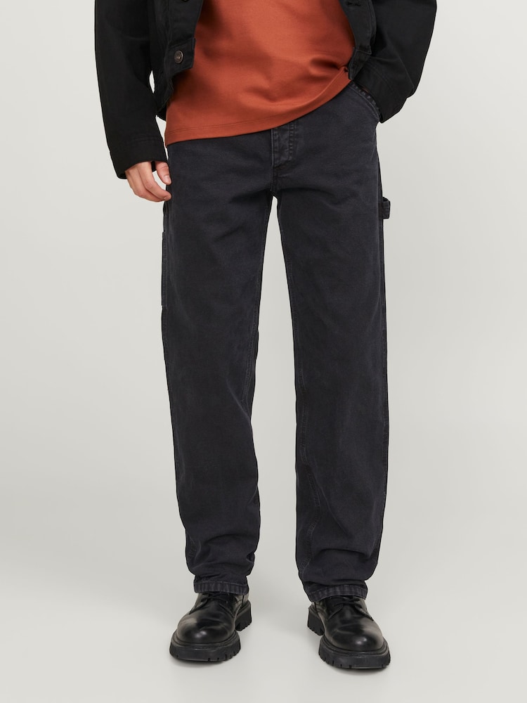 JACK & JONES Black Eddie Loose Fit Jeans - Image 3 of 8