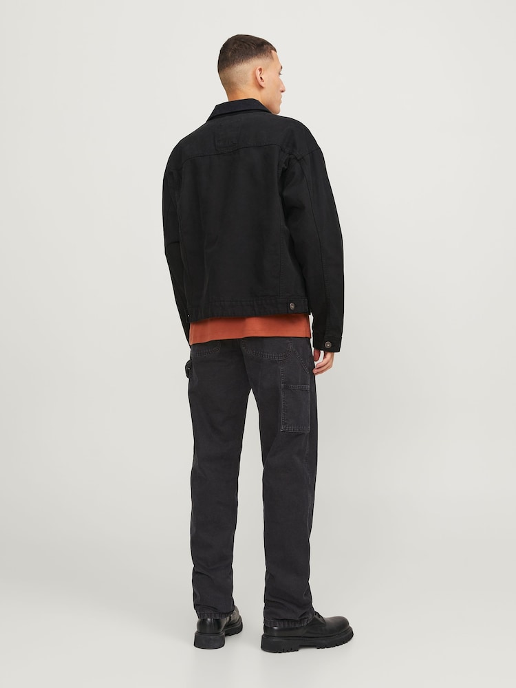 JACK & JONES Black Eddie Loose Fit Jeans - Image 4 of 8