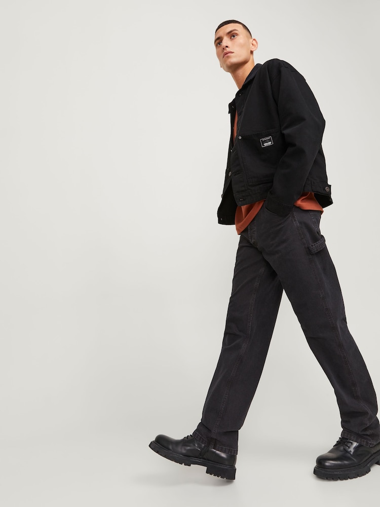 JACK & JONES Black Eddie Loose Fit Jeans - Image 5 of 8