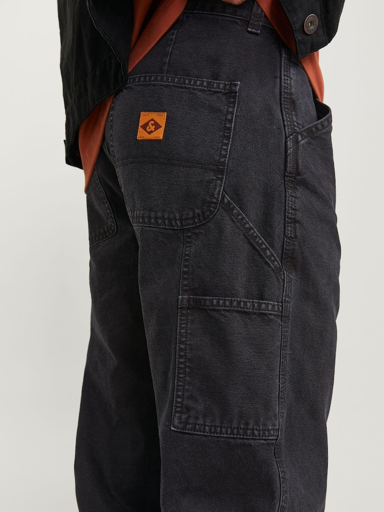 JACK & JONES Black Eddie Loose Fit Jeans - Image 6 of 8