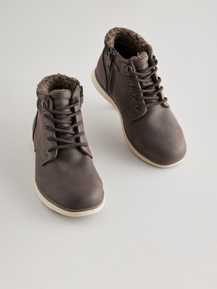 Chocolate Brown Thinsulate™  Lined Lace-Up Boots - Image 1 of 6