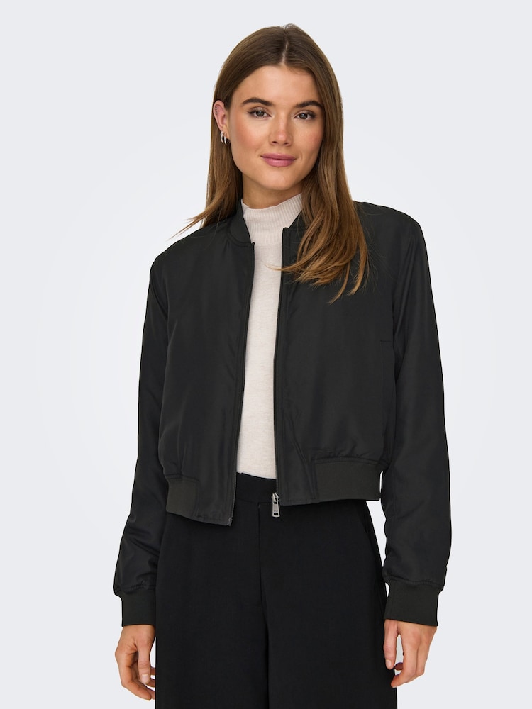 Schwarz - Only Bomberjacke mit Reißverschluss - Bild 1 von 2