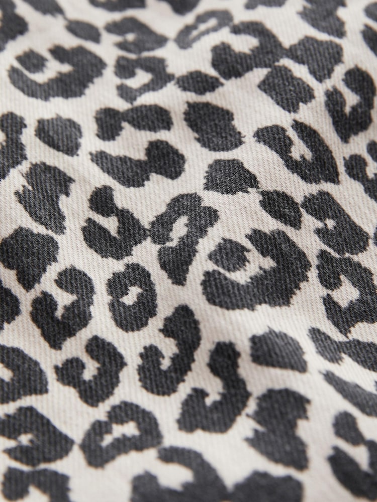 Leopard Oversized Denim 100% Cotton Shirt - Image 6 of 6