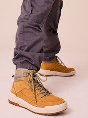 Tan Brown Leather Lace Up Boots - Image 1 of 9