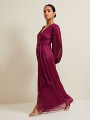 Phase Eight Pink Petite Brielle Wrap Maxi Dress - Image 4 of 5