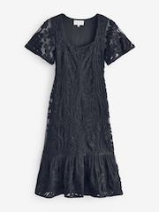 Phase Eight Blue Petite Matilda Tapework Midi Dress - Image 6 of 6