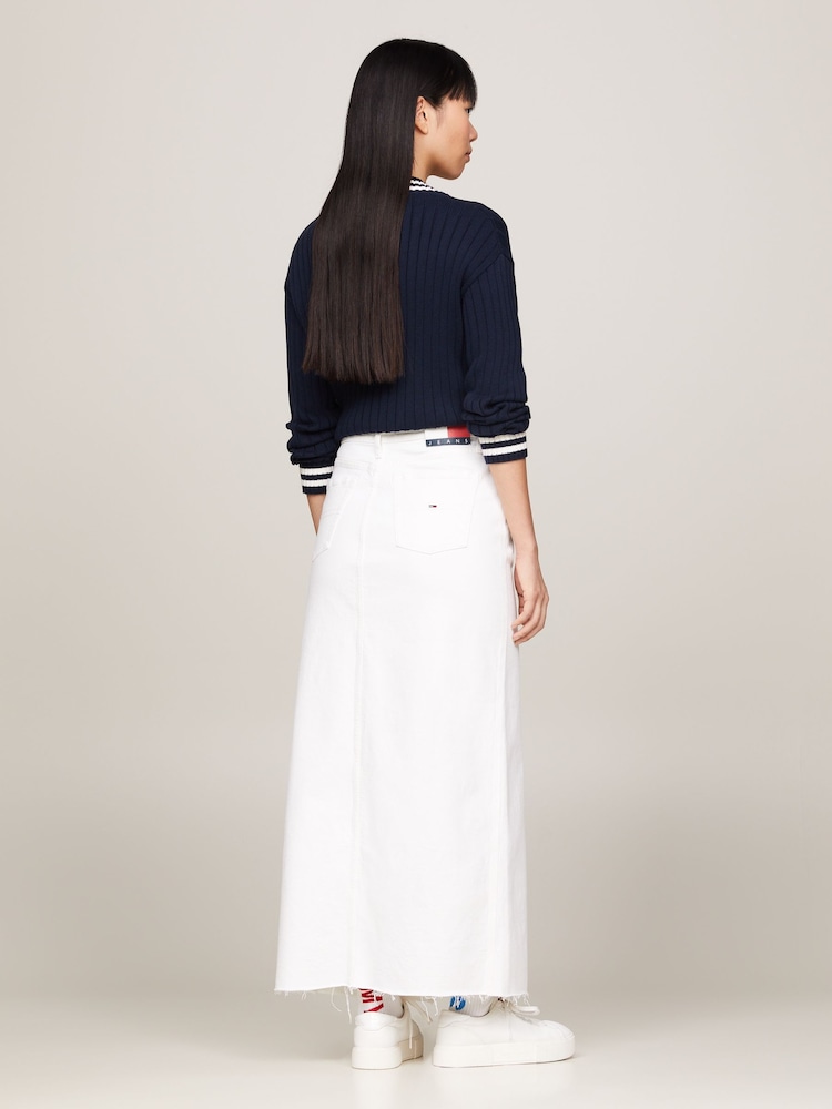 Tommy Jeans White High Claire Maxi Skirt - Image 2 of 6