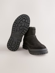 Black Faux Fur Suede Boots - Image 3 of 5
