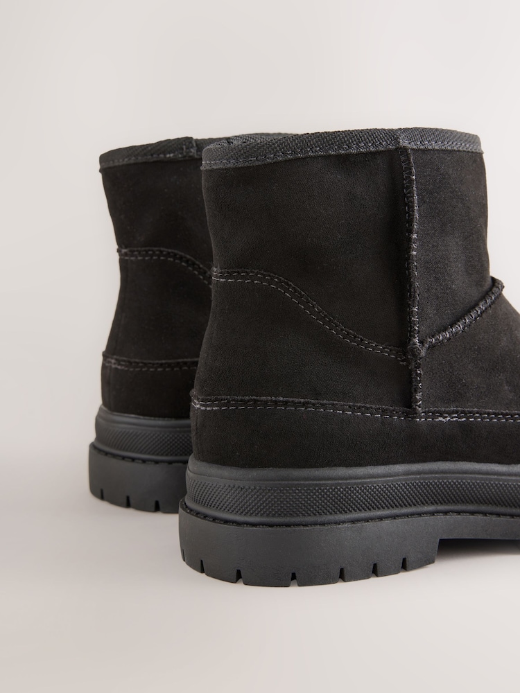 Black Faux Fur Suede Boots - Image 5 of 5
