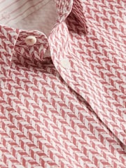 Ted Baker Natural Lacesho Short Sleeve Geo Printed Shirt - Image 5 of 6