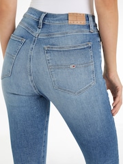Tommy Jeans Light Blue Sylvia High Rise Skinny Jeans - Image 3 of 6