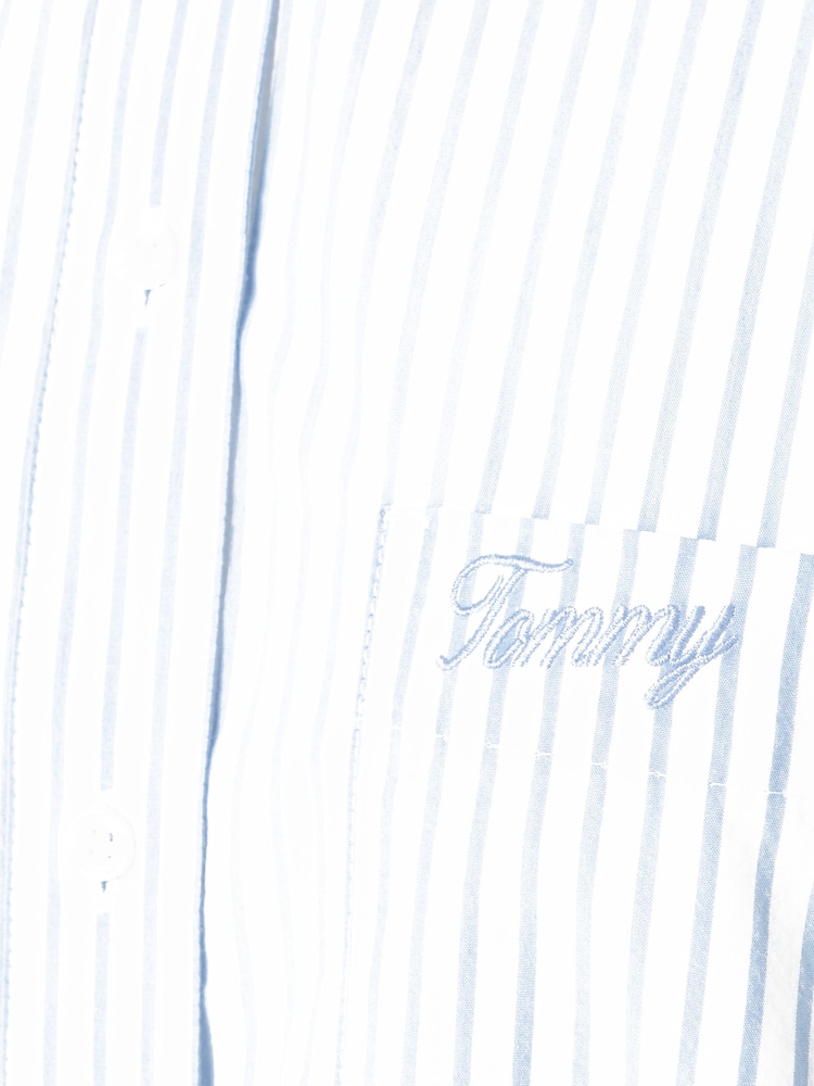 Tommy Jeans Blue Oversized 100% Cotton Stripe Shirt - Image 6 of 6