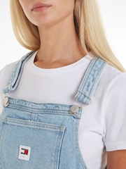 Tommy Jeans Blue Denim Pinafore Dress - Image 3 of 6