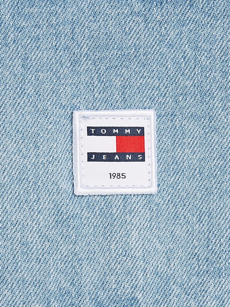 Tommy Jeans Blue Denim Pinafore Dress - Image 6 of 6