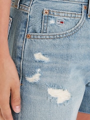 Tommy Jeans Blue Denim Hot Shorts - Image 3 of 6