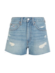Tommy Jeans Blue Denim Hot Shorts - Image 4 of 6