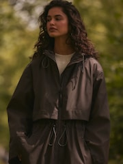 Chocolate Brown Rubber Shower Resistant Raincoat - Image 2 of 6