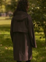 Chocolate Brown Rubber Shower Resistant Raincoat - Image 4 of 6