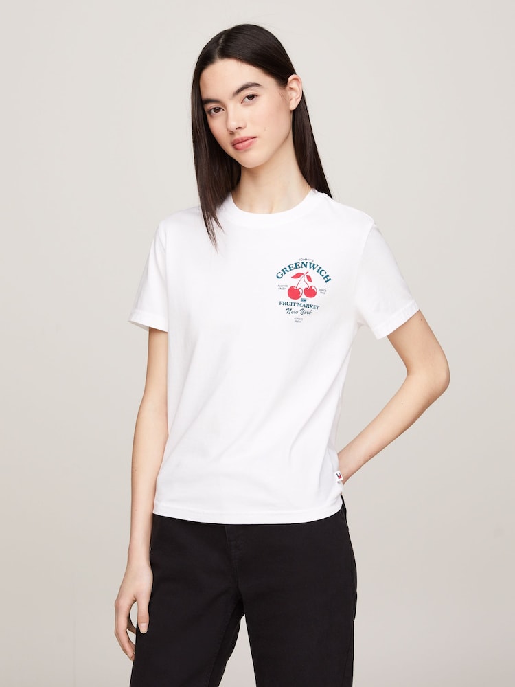 Off White - Tommy Jeans Novelty Oversize-T-Shirt - Bild 1 von 6