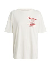 Tommy Jeans White Oversized Novelty T-Shirt - Image 4 of 6
