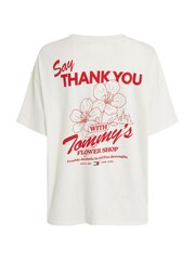 Tommy Jeans White Oversized Novelty T-Shirt - Image 5 of 6