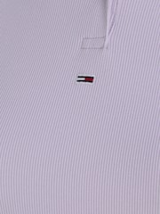 Tommy Jeans Purple Crop Polo Top - Image 6 of 6