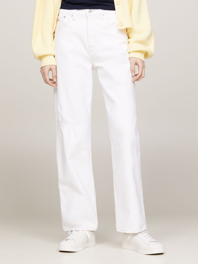 Tommy Jeans White Betsy Jeans - Image 1 of 6