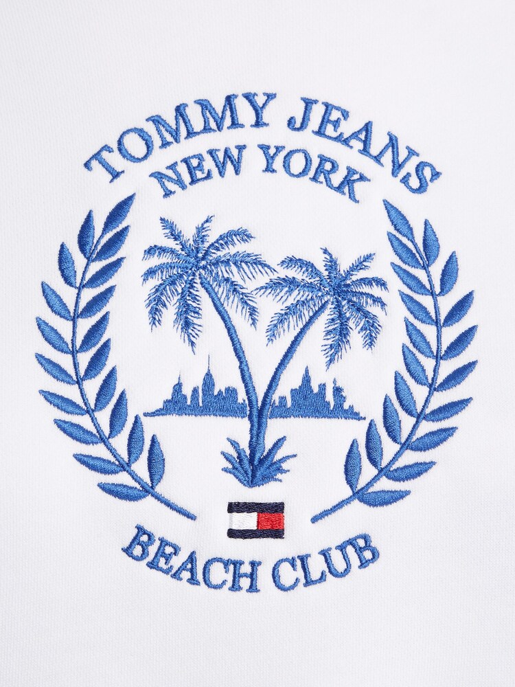 Tommy Jeans White Palm Print Hoodie - Image 6 of 6