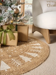 Natural Jute Scandi Christmas Tree Mat - Image 2 of 3