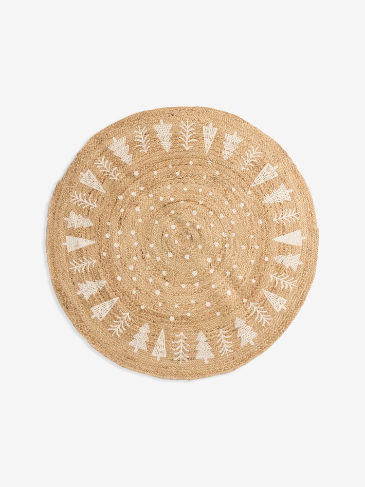Natural Jute Scandi Christmas Tree Mat - Image 3 of 3